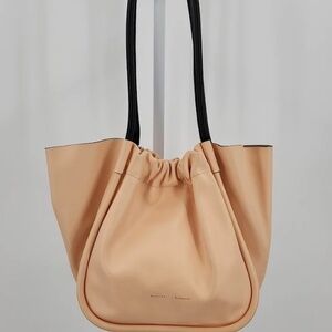 Proenza Schouler Large Ruched Tote Shoulder Bag in Peach Leather